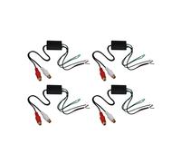 4X Conversor de Salida de LíNea de Altavoz una 2 RCA IN/OUT Alto / Bajo para Audio de AutomóVil