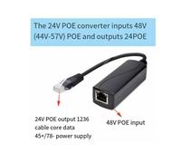 4X Convertidor POE de 48V A 24 V con 100M de Velocidad Ethernet PoE A 24 Regulador de Voltaje Modo B para MikroTik Pasivo