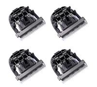 4X Cuchillo de titanio de cerámica negra para perro de compañía cortadora de pelo hoja cabeza recortadora para P2 P3 P6 P9 S1 ZP-295 ZP-293 4