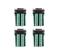 4X DB15 VGA D-SUB VGA 15pines Hembra Adaptador Terminal de Toma PCB Tablero de Desbloqueo