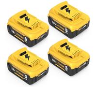 4X DCB184 Recambio para DeWalt batería 18V 5,0 Ah DCB182 DCB180 DCB184 DCB200 DCB182 DCB181 DCB201 Batería para Herramientas para DeWalt 18V Goodexo