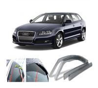 4x Deflectores de Aire compatibles con Audi A3 S3 RS3 5 puertas 2003 2004 2005 2006 2007 2008 2009 2010 2011 2012 Derivabrisas Cortavientos para ventanilla