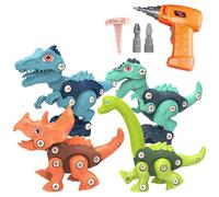 4x DIY Assmebly Dinosaur Toy DIY Assembly Construction Set for Kids Age 6+