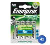 4x Energizer Accu Recharge Extreme 2300 AA BP4 Batería Recargable Estilo AA