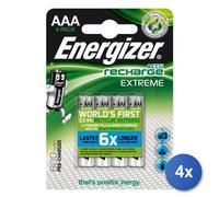 4X Energizer Accu Recharge Extreme 800 AAA BP4 Batería Recargable Mini Estilo