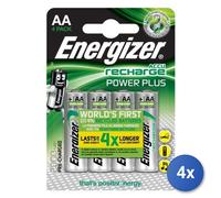 4X Energizer Accu Recharge Power Plus 2000 AA BP4 Batería Recargable Stilo AA