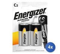4x Energizer Alkaline Power C Batería Desechable Alcalina
