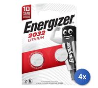 4x Energizer Batería Para Uso Doméstico Desechable CR2032 Litio