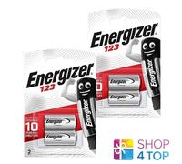 4x Energizer CR123 3V Batería Litio DL123A 123A Cámara Blitz