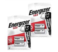 4x Energizer CR123 3V Baterías De Litio DL123A CR123A Para Cámaras & Flash