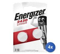 4x Energizer CR2430 Batería De Litio Desechable 2 Pz 3 V