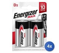 4x Energizer MAX - D Batería Desechable Alcalina 2 Pz