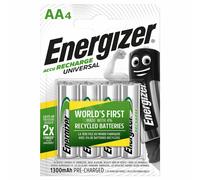 Energizer Baterías recargables AA Universal Accu NiMH 1300 mAh – Paquete minorista