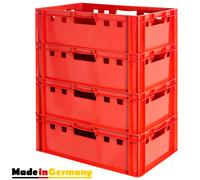 4x Euro Apilamiento Plástico Industrial Caja Almacenamiento Eurobox E2 Kingpower