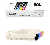 4X Eurotone Toner para Oki C 5650 5750 DN N sustituye Negro Cian Magenta Amarillo