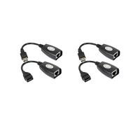 4X Extensor de Adaptador de Extensión de Cable LAN de USB Una RJ45 RJ 45 Amplificador de Señal de Puerto de USB Una Red