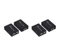 4x Extensor USB 2.0 de 2 Puertos de 100 M A Través de Cable de Red Ethernet RJ45 Cat5e Cat6 para Cámara Web, Mouse, Impresora, ENCHUFE UE