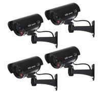4x Falsa cámara de vigilancia dummy con LED parpadeante en negro IR1100 B
