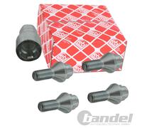 4x FEBI CERRADURA De Rueda Cónica Compatible Con RENAULT LAGUNA + CLIO 1 2 3