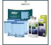4x filtro de agua Sillar repuesto de Philips AquaClean + 2x descalcificador...