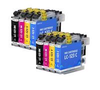4X for Hermano LC-123 XL MFC-J4510DW J470DW 4710 650MFC-J6720DW J6920DW 870 DCP-J132W J152W(2Set)