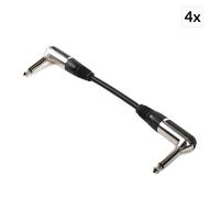 4x FrontStage - Cable patch jack de 6,35 mm acodado