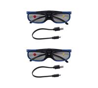 4X Gafas 3D DLP Link Recargables Gafas con Obturador Activo para Xgimi Z3 / Z4 / Z6 / H1 / H2 Nuts G1 / P2 y Proyector DLP LINK