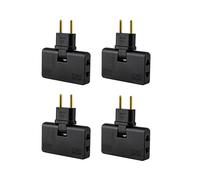 4X Gire El Convertidor de Enchufe de la UE 3 En 1 Extensor de Salida Giratorio Enchufe de Extensión de 180 Grados Adaptador de Salida de Enchufe