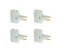4X Gire El Convertidor de Enchufe de La UE 3 En 1 Extensor de Salida Giratorio Enchufe de Extensión de 180 Grados Adaptador de Salida de Enchufe