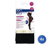 4x Golden Lady Medias My Beauty 70 Den Negro S