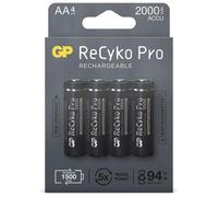 4x GP ReCyko Pro AA Batería NiMH 2000mAh Mignon LR06 LR6 1,2V AA Batería Accu