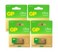 4x GP Ultra 9V Pilas Alcalinas Tipo Bloque Larga Duración
