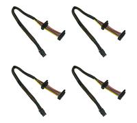 4X HDD Power Cable Right-Angle 15 Pin X2 to Mini 6 ATX Adapter for 365