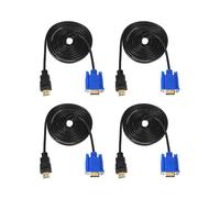 4X HDTV Oro Macho A VGA Hd-15 Macho 15Pin Cable de Adaptador 6Ft 1.8M 1080P