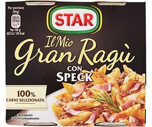 4x Il Mio Gran Ragu Star Tomato Sauce with Speck (Cured Ham) for Pasta (2x180g) Ready to Eat!