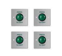 4X Interruptor de Apertura de Puerta con Botón Pulsador de Salida, Panel de Acero Inoxidable para Sistema de Control de Acceso de Puerta, Entrada