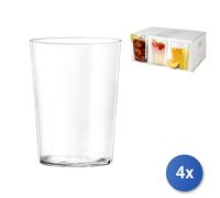 4X Juego H&H 6 Vasos De Vidrio Starck Bebida CC 500