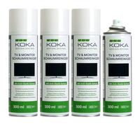 4x Kit KOKA Espuma de Limpieza Espray Lata Limpiador TV Oled LCD LED TFT TV