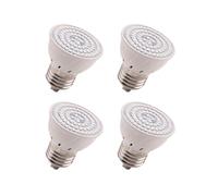 4X Lámpara de Cultivo de Plantas E27 80 LEDs, Bombillas de Crecimiento de Espectro Completo LED, Lámpara Phyto de Flor de Plántula para Plantas