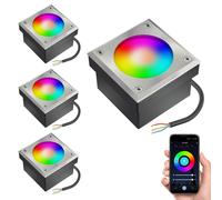 4x LED adoquín NEOLUM para exterior IP67 angular 10 x10cm in X53 RGB