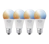 4X LED Smart + Bombilla 8,5W = 60W E27 Mate 806lm Cct 2700K-6500K Regulable [EEK: F]