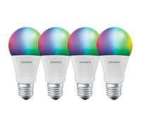 4X LED Smart + Bombilla 9W = 60W E27 Mate 806lm RGBW 2700K-6500K Regulable