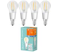 4X Ledvance Filamento Smart + Gotas 4W = 40W E14 Cálido Blanco Regulable [EEK: E]
