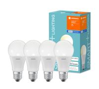 4X Ledvance LED Smart + Bombilla 9W = 60W E27 Mate Blanco Cálido 2700K Regulable [EEK: F]