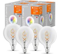 4x Ledvance LED Smart+ Filamento Globo G125 4,5W=30W E27 RGBW Dimmbar WiFi