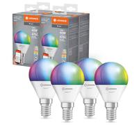 4X Ledvance LED Smart + Gotas 4,9W = 40W E14 RGBW 2700K-6500K Regulable App