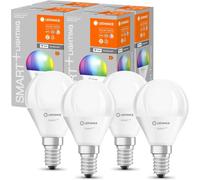 4X Ledvance LED Smart + Gotas 4,9W = 40W E14 RGBW 2700K-6500K Regulable App Wifi