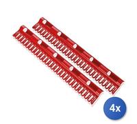 4X Leifheit Pinzas De Ropa Barra Para Tender Ropa Roja