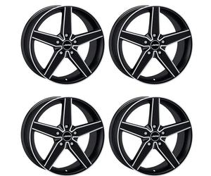 4x Llantas AUTEC DELANO 7.5x17 ET45 5x112 Schwarz matt poliert