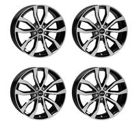 4x Llantas AUTEC UTECA 9.5x22 ET21 5x112 Schwarz poliert